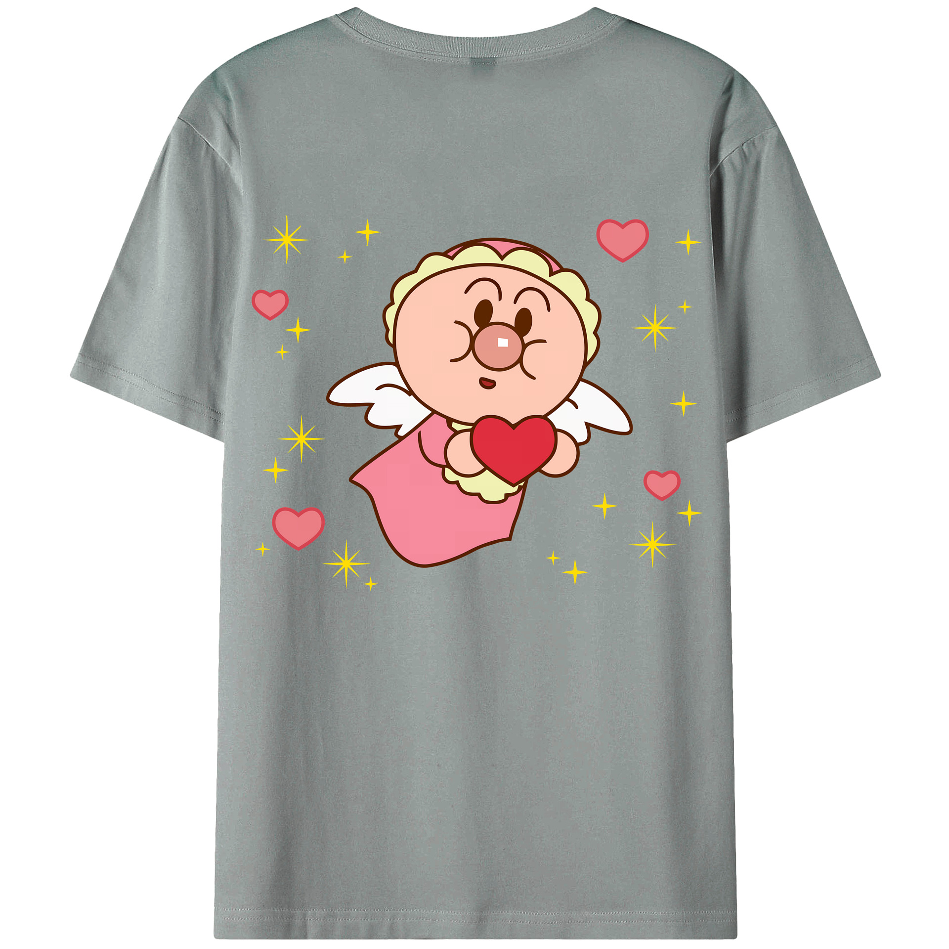 （画像用） アンパンマン Anpanman 綿100％ メンズ半袖Tシャツ（バックプリント） 通気性